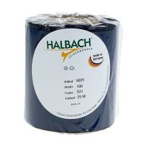 gjenstander Blått satengkransbånd, 100 mm x 25 m, sørgebånd, dekorasjon, miljøvennlig