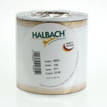 gjenstander Hvitt moiré-kransbånd med perlekant og taftkant, dekorativt bånd, sørgebånd, bredde 100 mm, lengde 25 m