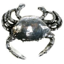 gjenstander Dekorativ krabbe, antikk sølv, 12 cm