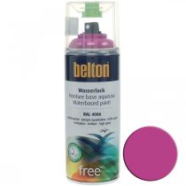 gjenstander Belton gratis vannbasert maling rosa trafikklilla høyglansspray 400ml