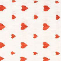 gjenstander Crepe Paper with Hearts Blomsterhandler Crepe Morsdag Rød, Hvit 50×250cm