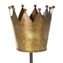 gjenstander Dekorativ krone på pinne, vintage dekorasjon for potteplanter, 73 cm