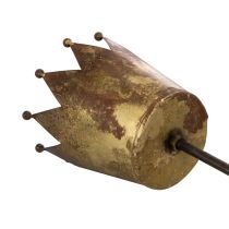 gjenstander Dekorativ krone på pinne, vintage dekorasjon for potteplanter, 73 cm