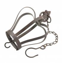 gjenstander Metallkrone til å henge med krok rustbrun Ø11cm H17cm