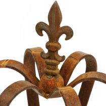 gjenstander Vintage dekorativ krone patina metalldekor Ø20cm H28cm