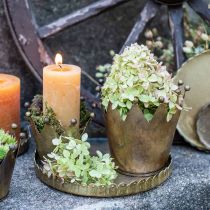 gjenstander Krone telysholder metall antikk messing look Ø12,5cm H11,5cm