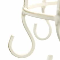 gjenstander Dekorativ krone med krok for oppheng av hvit Ø29cm