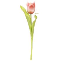 gjenstander Kunstige Blomster Krone Tulipaner Lilla Rosa 7 stk i haug 34cm
