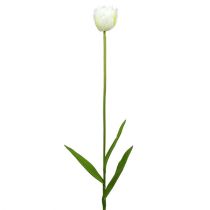 Kunstige tulipaner hvitgrønne 86cm 3stk