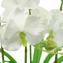 Kunstige orkideer kunstige blomster i hvit potte 60cm