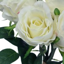gjenstander Kunstige roser i en haug hvit 30cm 8stk