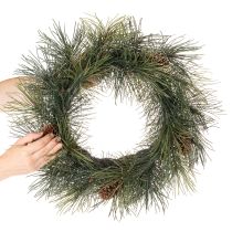 gjenstander Kunstig furukvistkrans med kongler 60 cm