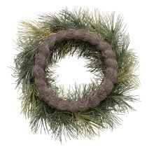 gjenstander Kunstig furukvistkrans med kongler 60 cm