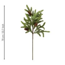gjenstander Kunstig grangren med ekte kongler julegren 78 cm