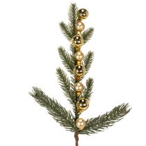 gjenstander Kunstig grangren med gullfargede mini julekuler, 46 cm, 2 stk.