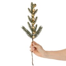 gjenstander Kunstig grangren med gullfargede mini julekuler, 46 cm, 2 stk.