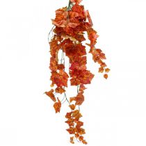 Kunstige vinblader rød oransje hengende grener L95cm