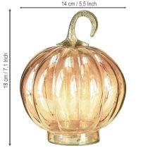 gjenstander Gresskardekorasjon glass glass gresskar borddekorasjon oransje Ø14cm H18cm
