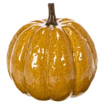 gjenstander Keramisk gresskar med ansikt, LED-dekorasjon, Halloween, 19 cm