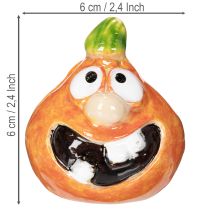 gjenstander Dekorativ gresskarfigur som morsom høstdekorasjon, 6 cm, 2 stk.