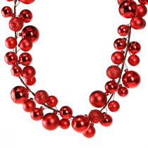 gjenstander Rød julekule-girlander 160 cm juletre-girlander