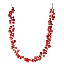 gjenstander Rød julekule-girlander 160 cm juletre-girlander