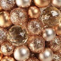 gjenstander Kulekrans Julekrans Gull Perle Klar Ø33cm