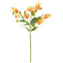 gjenstander Kunstig Gloriosa oransje blomst med lange stilker til vaser 80 cm 3 stk