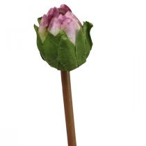 gjenstander Kunstig blomst Dahlia Lilla silkeblomst og knopp H57cm