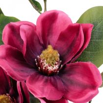 Kunstig blomstermagnoliagren, magnolia kunstrosa 65cm 3stk