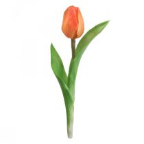 Kunstig blomst Tulipan Orange Real Touch vårblomst H21cm