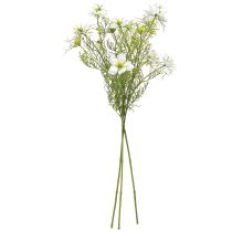 gjenstander Kunstige Blomster Hvit Nigella Virgin i Grønn 67cm 3 Stk
