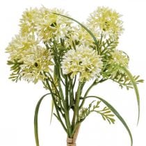 Kunstige blomster hvit allium dekorasjon prydløk 34cm 3stk i haug