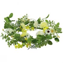 gjenstander Kunstig blomsterkrans kunstig hvit gul krem Ø40cm