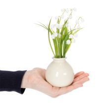 gjenstander Kunstig bukett med liljekonvall i en klassisk vase, ideell for hjemmedekorasjon, 20 cm