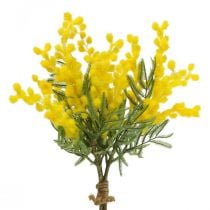 Kunstig plante, sølvakasie, deco mimosa gul, 39cm 3stk