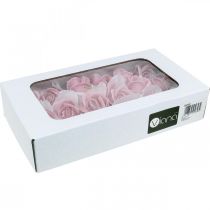 gjenstander Kunstroser rosa voksroser dekorative roser voks Ø6cm 18 stk