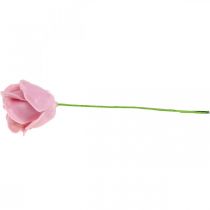 gjenstander Kunstroser rosa voksroser dekorative roser voks Ø6cm 18 stk
