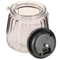 gjenstander LED Hagelys Glass Solar for Hengende Lilla Ø10,5cm 2stk