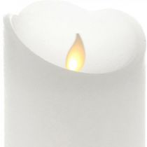 LED stearinlys voks søyle lys varm hvit Ø7,5cm H12,5cm