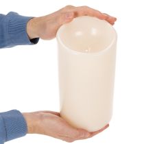 gjenstander Stor LED-lys for batteridrift med timer, varmhvit, utendørs, 25 cm