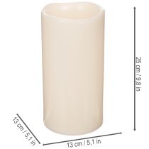 gjenstander Stor LED-lys for batteridrift med timer, varmhvit, utendørs, 25 cm