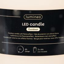 gjenstander Stor LED-lys for batteridrift med timer, varmhvit, utendørs, 25 cm