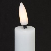 gjenstander LED-lys hvite koniske lys voks varm hvit 24,5 cm 2 stk