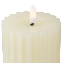gjenstander LED-lys med timer voksspor lys 7,5/10cm krem 2 stk.