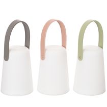 gjenstander Lampe med håndtak, bærbar LED-lampe for utendørs og innendørs bruk, 22 cm, 3 stk.