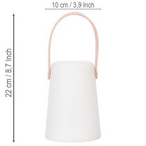 gjenstander Lampe med håndtak, bærbar LED-lampe for utendørs og innendørs bruk, 22 cm, 3 stk.