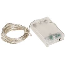 gjenstander LED-lyslenke 100 mikro-LED varmhvit timer 4 stk.