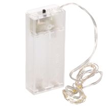 gjenstander Batteridrevne lyslenker for innendørs bruk, varmhvit, 10 LED-lys, 1 m lengde, 6 stk.