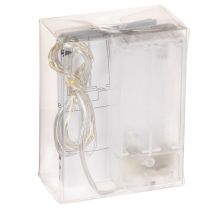 gjenstander Batteridrevne lyslenker for innendørs bruk, varmhvit, 10 LED-lys, 1 m lengde, 6 stk.